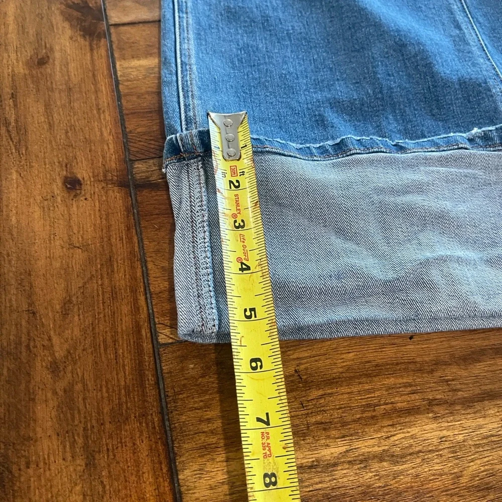 Flying Monkey high rise wide cuffed wide leg medium wash blue denim jeans sz 31 - Picture 14 of 16